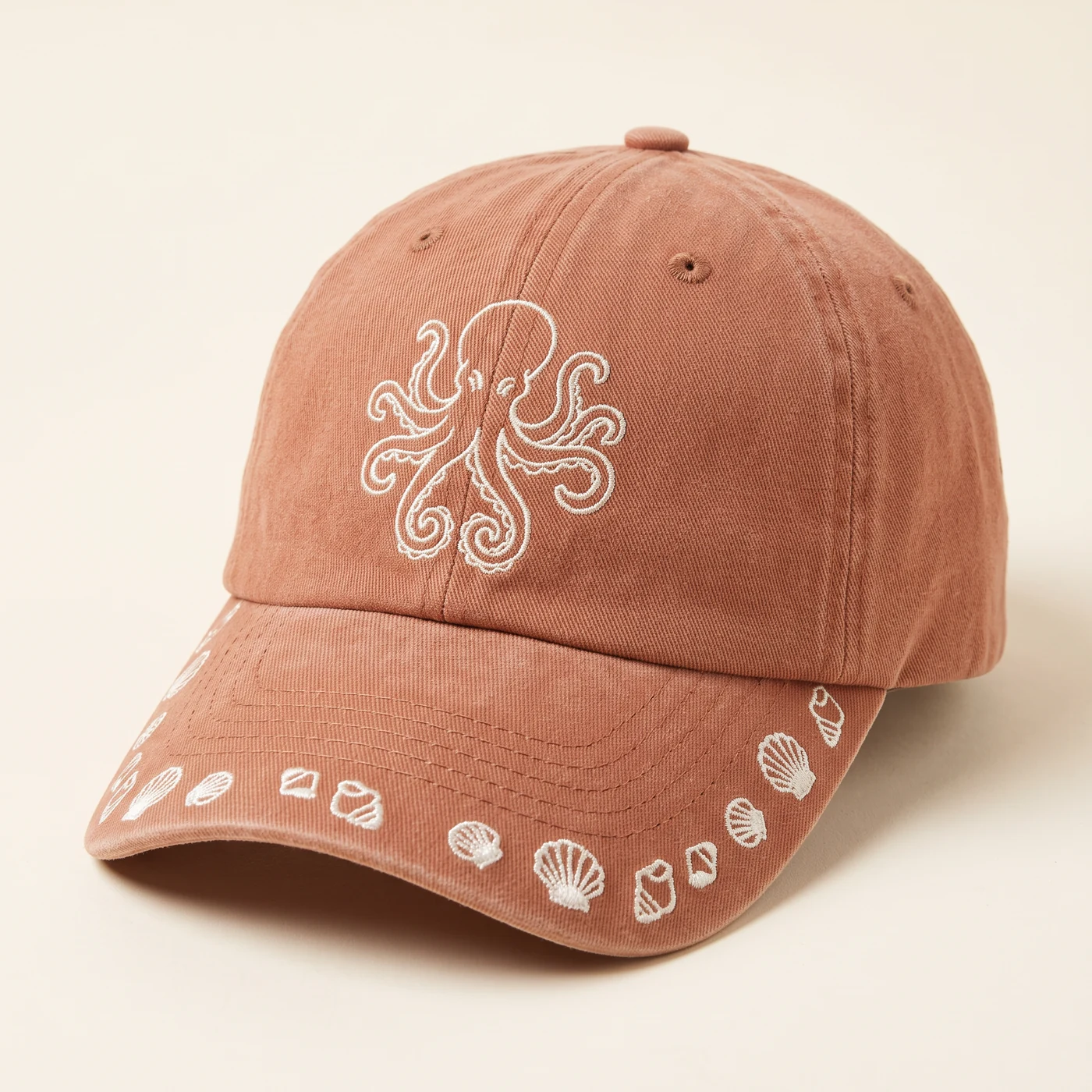 The Deep Water Guardian Cap, octopus on the front panel