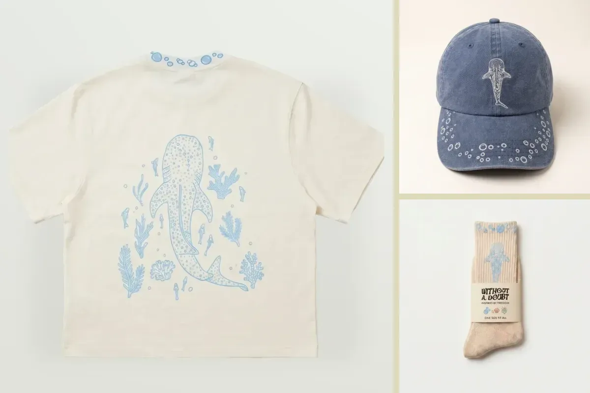 The Deep Water Guardian Set — Whale Shark: the whale shark tee, cap and socks